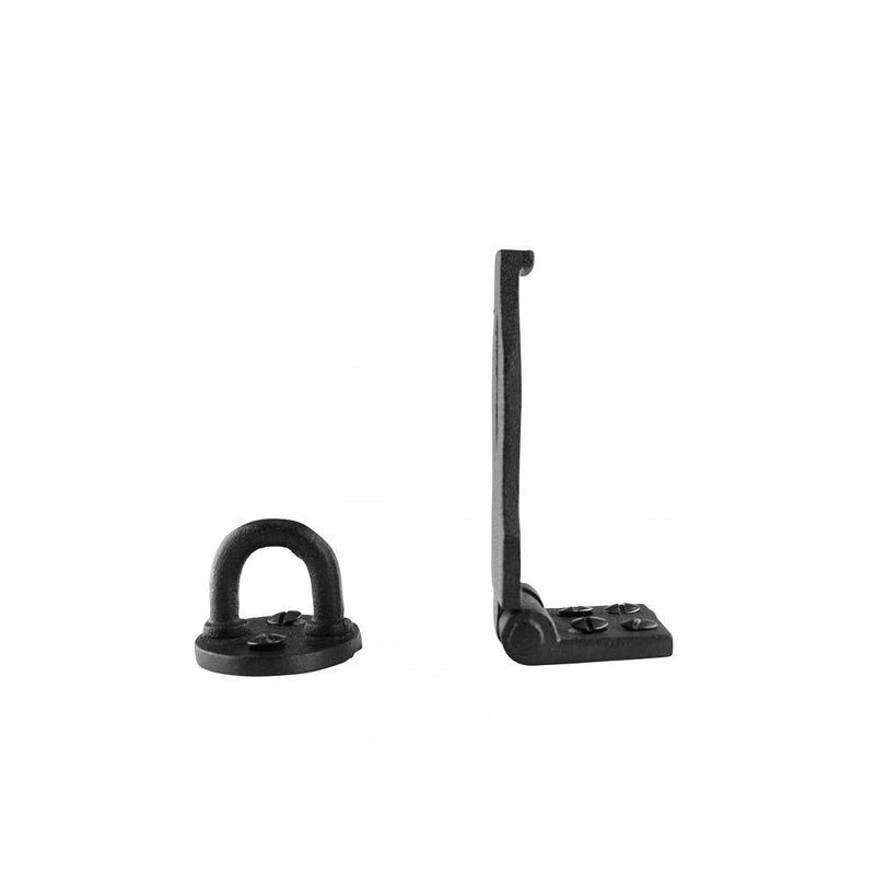 Decorative Black Wrought Iron Hasp Lock 4" X 1.75" Heavy Duty Rust Resistant Hasp Latches Safety Padlock Clasps for Cabinets, Chests Or Doors with Screws | Renovators Supply Manufacturing Pack of 2 - NewNest Australia