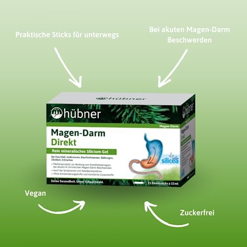hübner - Gastrointestinal DIRECT - SILICON (SILICIC ACID GEL) Practical direct sticks Free from gluten, lactose, yeast, vegan and without additives - NewNest Australia