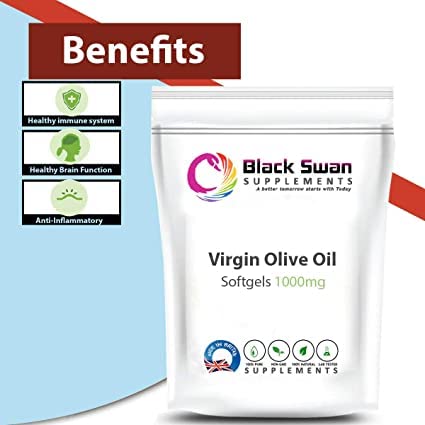 Black Swan Virgin Olive Oil 1000mg softgels – with Anti-oxidant and Anti-inflammatory Properties – Healthy Skin – Nervous System (30 caps) 30 caps - NewNest Australia