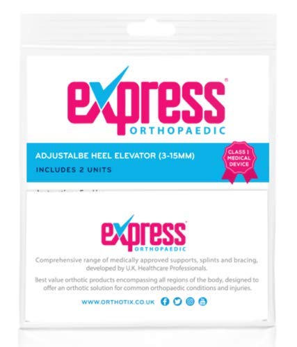 Express Orthopaedic® - Medically Approved Adjustable Heel Raise Shoe Inserts - Offers 15-3mm Heel Lift - 2 Units (Firm Density/Navy, Small - Shoe:(UK)3-6 / (EU)36-38) Firm Density/Navy - NewNest Australia