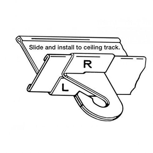 NewNest Australia - Pack of 50 Pairs - High Strength Aluminum Two Piece Ceiling Hooks for Drop-Ceiling T-Bars, 50 Right and 50 Left, White Enamel Finish, Holds up to 15 lbs. 1"W x 1 ½"H 