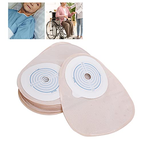 10 PCS Colostomy Bags, Disposable Ostomy Stoma Bags One Piece Drainable Pouches Ostomy Supplies Soft Skin-Friendly for Colostomy Ileostomy Stoma Care, Cut-to-Fit - NewNest Australia