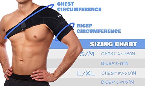 THX4COPPER Magnetic Shoulder Brace, Compression Support Wrap Belt, Adjustable Stabilizer,Arm Injury Prevention for Dislocated AC Joint, Labrum Tear, Pain, Arthritis, Bursitis, Scapula Tendonitis-RS Right S-M - NewNest Australia