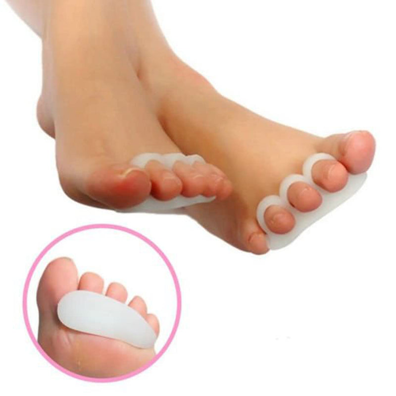 CAREOR 6 Pieces Hammer Toe Cushion - Hammer Toe Gel Pads Corrector & Straightener for Curled, Curved, Claw & Mallet Toe Relief - Right & Left Gel Support Crest Cushion (3 Hole White) - NewNest Australia