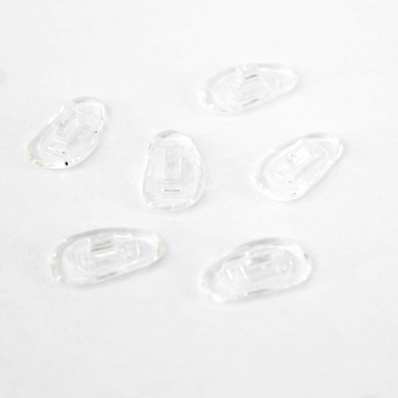 Premium Grade Oval D-Shaped Push-in Silicone Nose Pads 15 mm/0.6'' | 3 Pairs | Nose Pads for Glasses, Spectacles and Eyeglasses by Sports World Vision - NewNest Australia