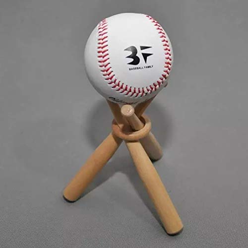 NewNest Australia - SITAER 2 Pack Baseball Stand Holder Wooden Base Ball Stand Display Holder 