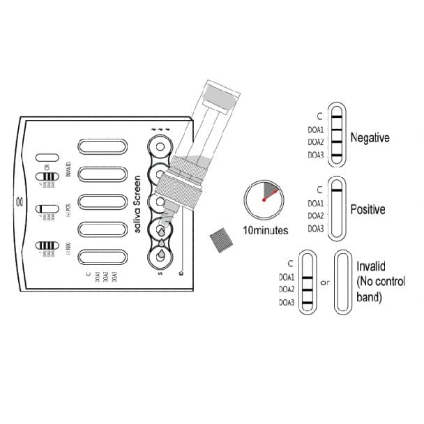 2 x Saliva Drug Test - Testing Kit - 7 Drugs Tested - Cannabis, Cocaine, Amphetamine, Methamphetamine, Benzodiazepine, Methadone & Opiates 2 x 7in1 Saliva Tests - NewNest Australia
