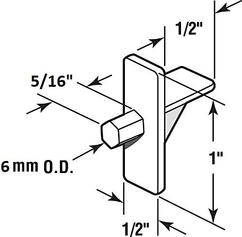 Pack of 100 – Plastic Shelf Support Pegs, Cabinet Furniture Shelf Pins, Bookcase Shelf Brackets, Fits 6mm 1/4" Diameter Hole (Clear) Clear - NewNest Australia