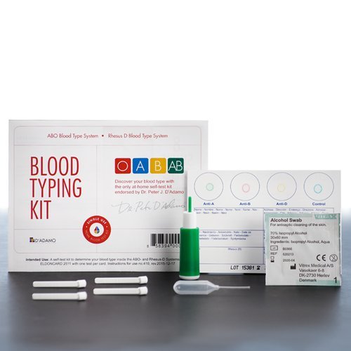 Blood Type Kit - Also Includes: 1 Eldoncard, 1 Lancet, Gauze, Alcohol Wipe, Micropipette - NewNest Australia