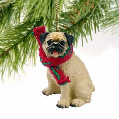 NewNest Australia - Conversation Concepts 1 X Pug Miniature Dog Ornament - Fawn 