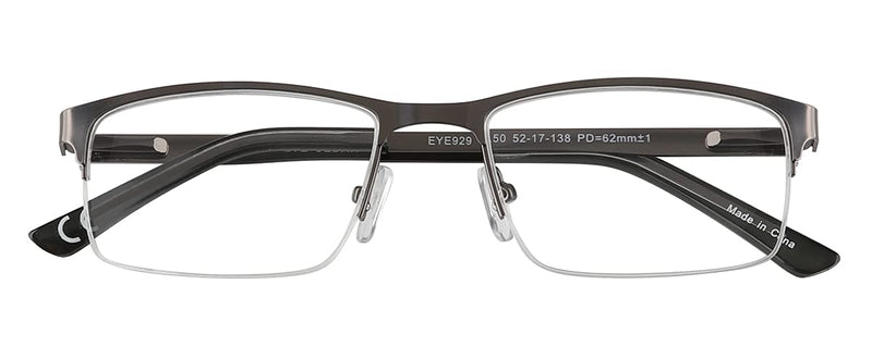 EYECEDAR Amcedar 5 pieces reading glasses men square frame metal gray stainless steel material spring hinges included reading glasses 2.00 +2.00 - NewNest Australia