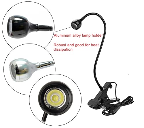 UV LED Black Light with Gooseneck,Clamp and US Power Adapter,Black Light Lamp for Blacklight Poster, Blacklight Party, Ultraviolet Curing Lamp for Fluorescent Paint Black - NewNest Australia