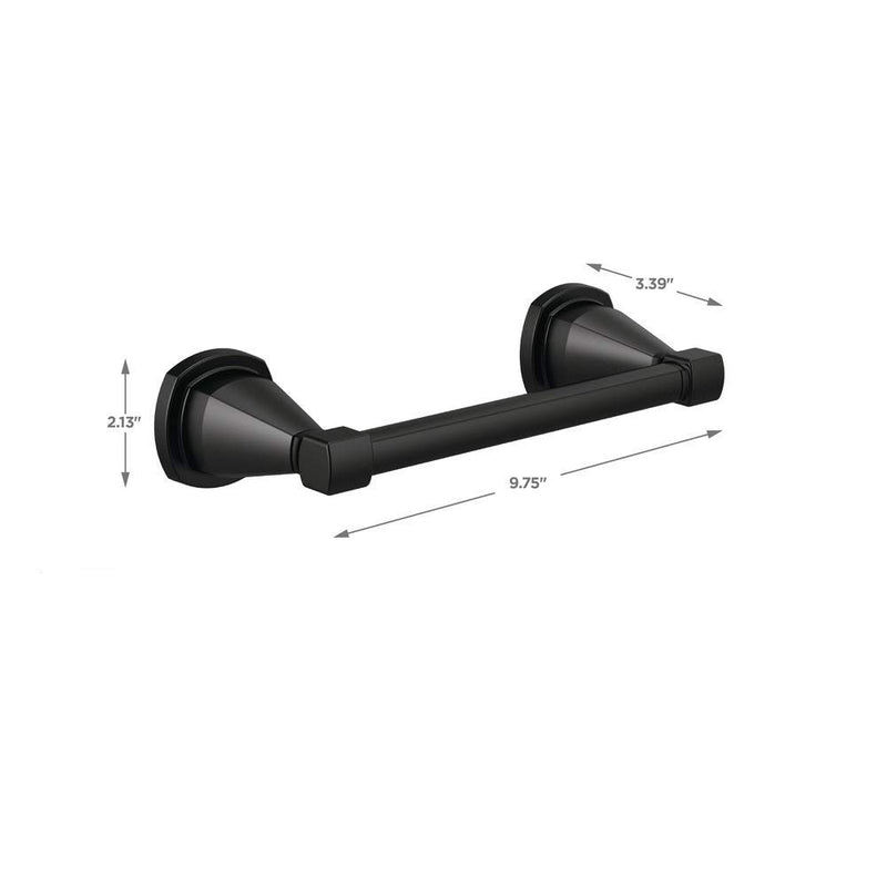 Delta Faucet Stryke Pivoting Toilet Paper Holder, Flat Black, Bathroom Accessories, 77655-BL - NewNest Australia