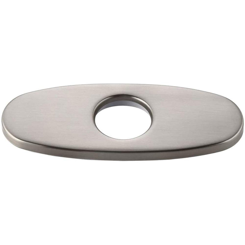 Wovier 6" Brushed Nickel Circular Faucet Plate Escutcheon,Suitable For 4 Inch Sink, 3-to-1 Holes Cover Deck - NewNest Australia