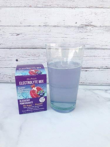 Dr. Price's Vitamins Electrolyte Mix Supplement Powder, 72 Trace Minerals, Potassium, Sodium, Electrolyte Replacement Keto Drink | Blueberry-Pomegranate 30 Packets | No Sugar, Keto, Vegan, Non-GMO - NewNest Australia