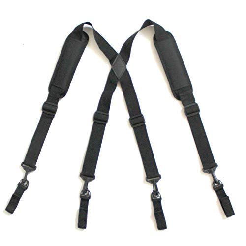 MeloTough Tactical Suspenders ,Police Suspenders for Duty Belt Belt with Padded Adjustable Shoulder Tactical Suspender Black Color - NewNest Australia