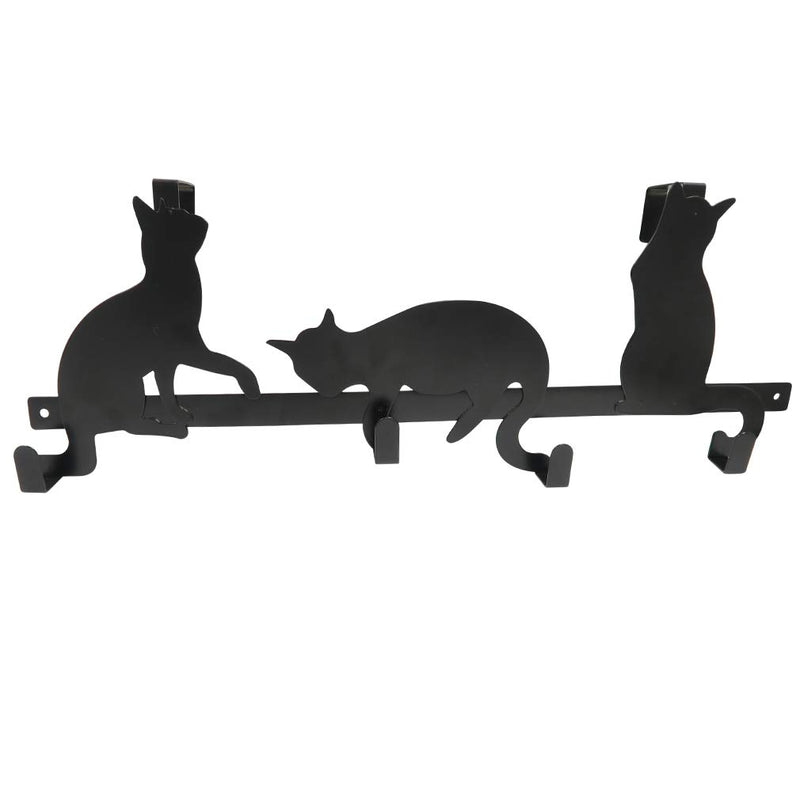 NewNest Australia - Evelots Over Door Hook/Hanger-Cat/Kitty-Coat/Towel/Purse-4 Iron Hooks-17 Inches 1 