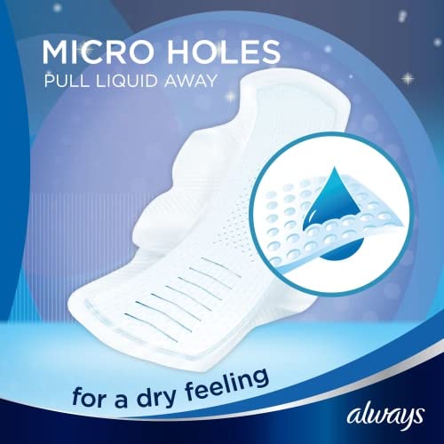 Always Infinity FlexProtect Pads Night (Size 3) Wings, Unscented, 6X 10 Sanitary Towels, Up to Zero Feel, Up to Zero Leaks, Thin and Flexible Protection, Always' Softest Toplayer Size 3 (Pack of 60) - NewNest Australia