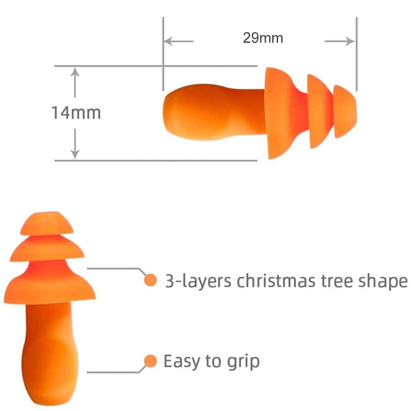 Silicone Ear Plugs With Cord, Soft Reusable Silicone Ear Plugs, Ear Plugs For Swimming, Earplugs For Sleeping, Noise Reducing Earplugs For Work, Study, Loud Places - NewNest Australia