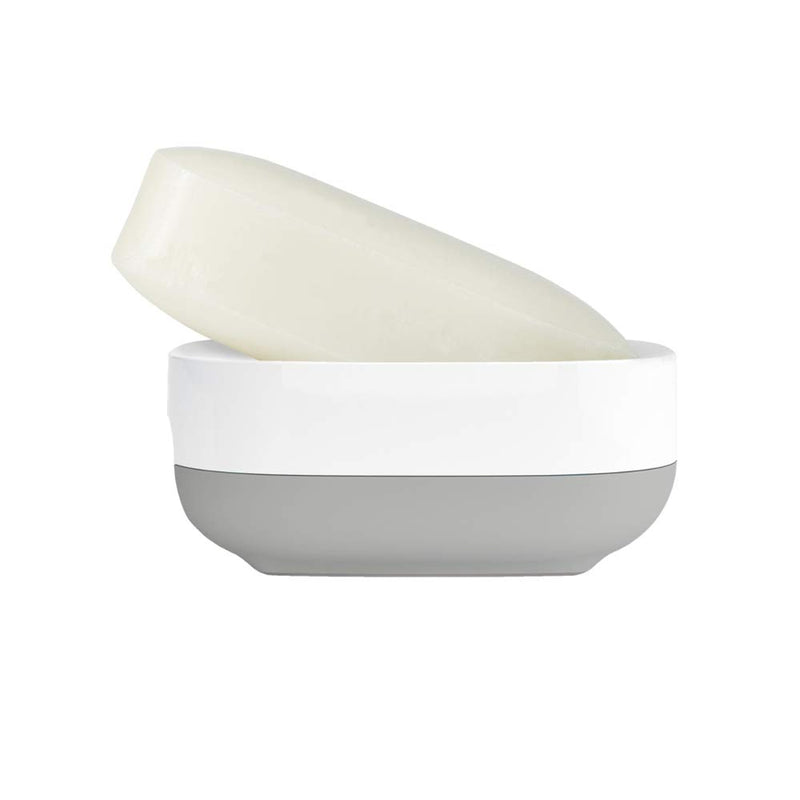 Joseph Joseph 70511 Slim Compact Soap Dish with Drain, Gray, 7.1 x 3.6 x 8.4 cm - NewNest Australia