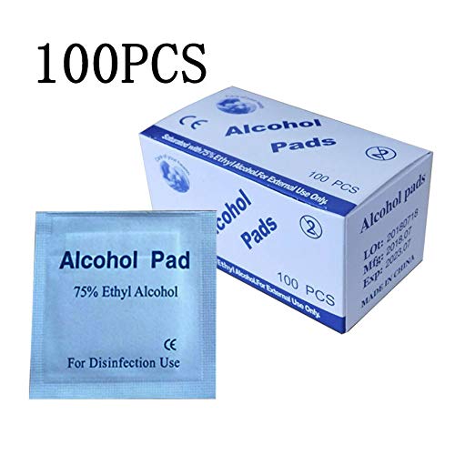 100PCS Disposable Alcohol Prep Pads Skin Cleansing Wipes Saturated with 75% Ethanol Alcohol Extemal Use Medical Alcohol for Home or Outdoor - NewNest Australia