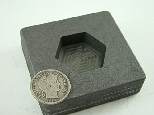 2 oz Hexagon Gold Bar High Density Graphite Mold 1 oz Silver - NewNest Australia