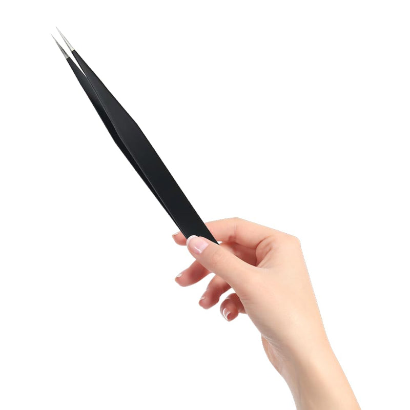 Set Of 2 Eyelash Tweezers, Eyelash Tweezers Set Made Of Stainless Steel, Straight Tweezers And Curved Tweezers, Professional Tweezers, Eyelash Tweezers For Eyelash Extensions - NewNest Australia