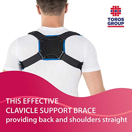 Clavicle After Fracture of the Clavicle Back Straightener Back Stabilizer Back Corrector Straight Holder for Posture Correction Back Corrector X-Large Black - NewNest Australia