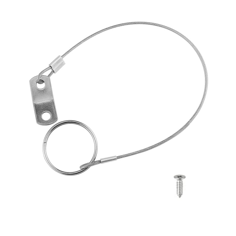 brandname Wwxuanke Stainless Steel Lanyard 316 Cable Tether Safety Wire Marine Hardware for Loss Prevention 1 Loop with Quick Release Ring and Rubber Coating 6 Pcs, silver white - NewNest Australia