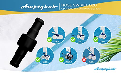 Amptyhub 3900 Sport, 280, 380 Pool Cleaner Hose Swivel D21 Replacement for Zodiac Polaris 3900 Sport, 280 Black Max F5B, TR35P Pool Cleaners (3 Pack) - NewNest Australia