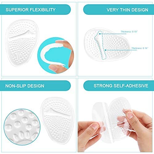 Ball of Foot Cushion,Doact Gel Insoles for women and Men Metatarsal Pad for Forefoot Party Feet Morton Foot Support Pain Relief Self-Sticking Wear in a SandalHigh Heel Boot Shoes 2 Pair - NewNest Australia