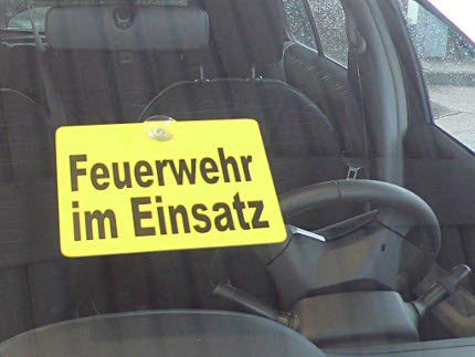PACO Deutschland eK warning sign fire department in action 20x15cm yellow - NewNest Australia