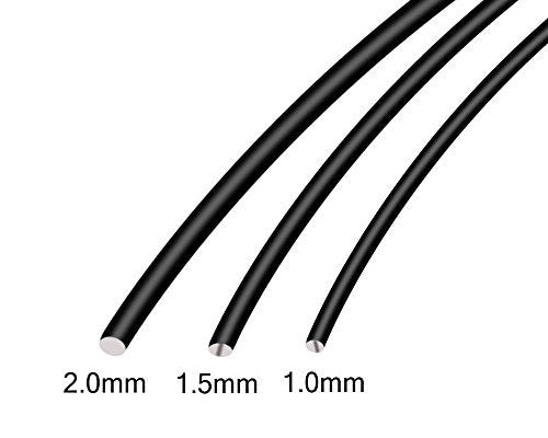 Ace Select 3 Pieces 10m Bonsai Wire Craft Aluminium Wire Bonsai Training Tools - Black (1.0 mm / 1.5 mm / 2.0 mm, 10m for Each Size) - NewNest Australia