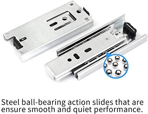 URBEST Ball Bearing Drawer Slides Full Extension 4 Inch Telescopic Slider for Cabinet, 1Pair (4-Inch) - NewNest Australia