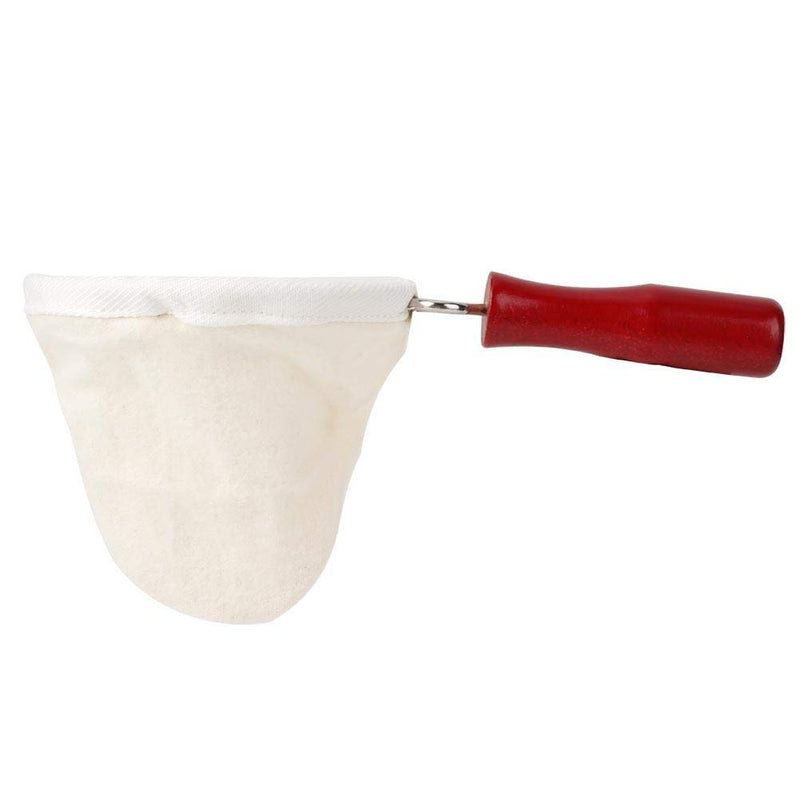 Coffee Filter Bag Accessories Cotton Cloth Flannel Reusable Removable Easy Clean Dripper Coffee Maker Wooden Handle(100Mm) 100mm - NewNest Australia