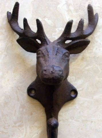 NewNest Australia - Antique Reproduction Cast Iron Buck Deer Wall Hook by Upper Deck 