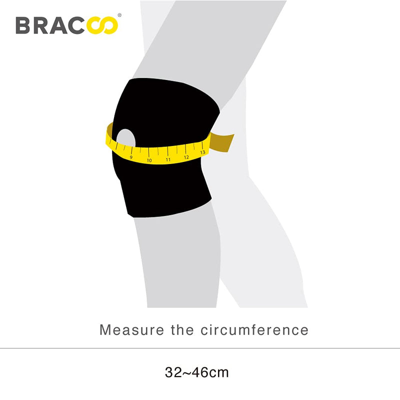 Bracoo Adjustable Compression Knee Patellar Tendon Support Brace for Men Women - Arthritis Pain, Injury Recovery, Running, Workout, KS10 (Black) Black - NewNest Australia