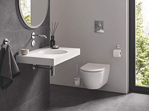 Grohe 40689001 Essentials Pivoting Toilet Paper Holder, Starlight Chrome - NewNest Australia