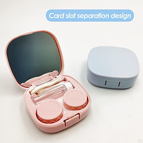 Ityoos Contact Lens Case Set, Portable Contact Lens Case, Mini Travel Set For Contact Lenses, Contact Lens Box With L And R Caps, Blue And Pink, Pack Of 2, Blue And Pink, Briefcase - NewNest Australia