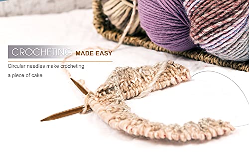 Weabetfu Bamboo Circular Knitting Needle,32-inch Length for Handmade Creative DIY and Any Weave Yarn Projects,US Size 4(3.5mm) US 4(3.5mm) - NewNest Australia