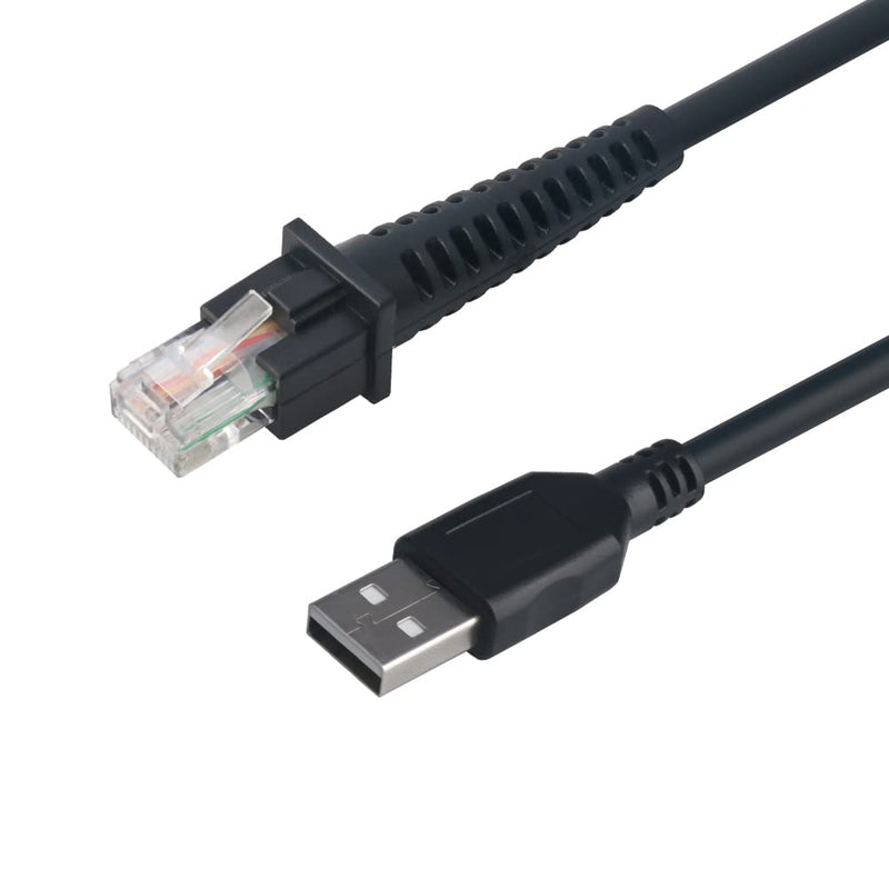 USB Cable Coiled 3 Meter, Type A USB to RJ45 Barcode Scanner Cable for Datalogic GD/GM/QD/QM Series GD4330 GD4430 - NewNest Australia