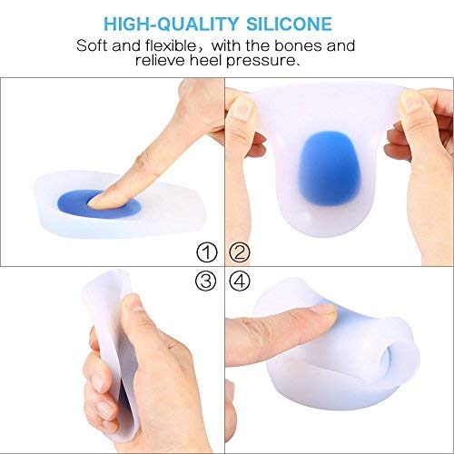 Heel Cushion Gel, 2 Pairs Super Soft Heel Pads Wedge Insole Inserts Heel Support Orthotic Cushion Relief For Plantar Fasciitis Heel Pain (Size L For Eu 39-44) - NewNest Australia