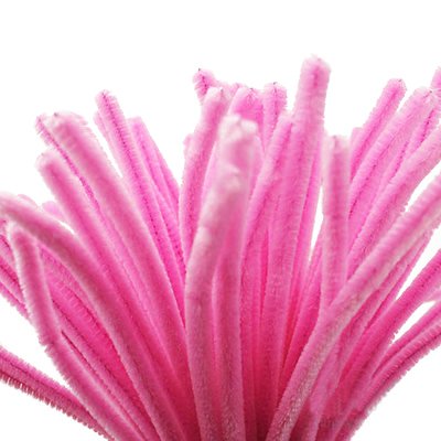 Carykon 100 PCS Fuzzy Chenille Stems Pipe Cleaners for Arts and Crafts (Pink) Pink - NewNest Australia