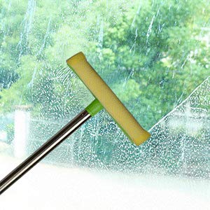 ITTAHO Multi-Use Window Squeegee, 2 in 1 Squeegee Window Cleaner with Long Extension Pole, Sponge Car Window Squeegee with 58" Long Handle for Gas Station, Glass,Shower,Outdoor High Window Cleaning - NewNest Australia