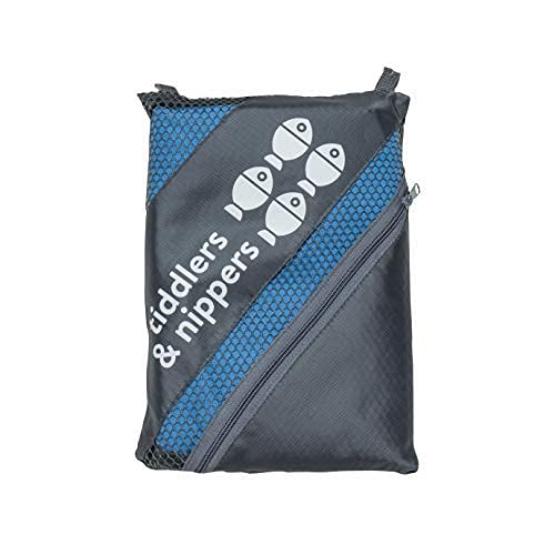 Tiddlers & Nippers Kids Microfibre Hooded Towel/Poncho | Colours: Blue/Pink/Grey Lightweight, Super Absorbent Microfiber & Quick Drying | Ideal For Beach, Pool, Holidays & Travel (Blue, 2-5 Years) - NewNest Australia