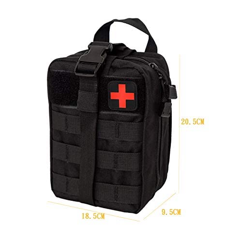 Krisvie First Aid Bag, Empty Molle Tactical Edc Ifak Pouch Suitable For Outdoor, First Aid Belt Bag, Camping Gadgets Set, Epa Insert Bag, Travel Pharmacy, Motorcycle (Bl) - NewNest Australia