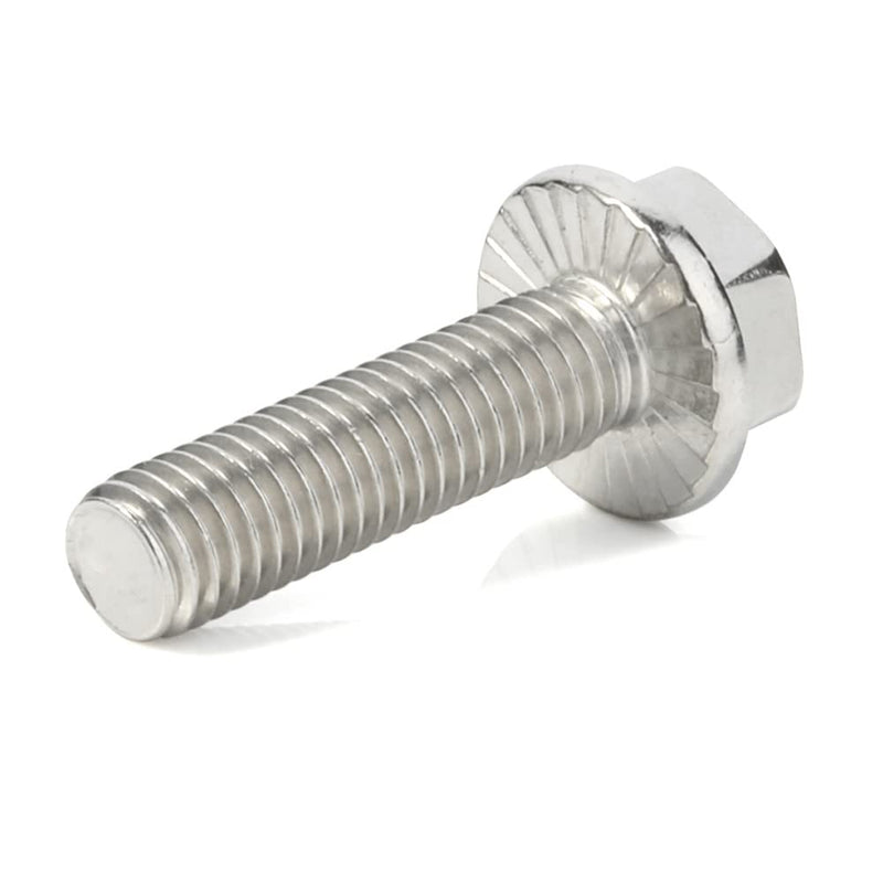 M5-0.8 x 12mm Flanged Hex Head Bolts Flange Hexagon Screws, Stainless Steel 18-8 (304), Plain Finish, 40 PCS M5 x 12mm (40 PCS) - NewNest Australia