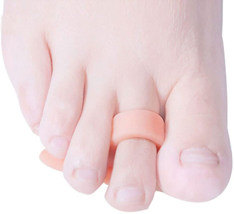 Pedimend Silicone Gel Hammer Toe Crest Pads - 4 Pieces | Claw Crooked Mallet Toes Props Straightener Corrector | Under Toe Support | Orthopedic Metatarsal Rings (Pink) Pink - NewNest Australia