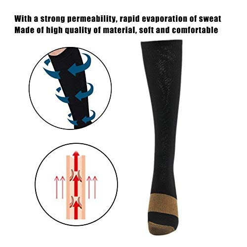 3 Pirs Copper Compression Socks for Men & Women (20-30 mmHg) Best Graduated Athletic Fit for Running, Nurses, Flight Travel & Maternity Pregnancy - Boost Stamina, Circulation & Recovery L/XL - NewNest Australia