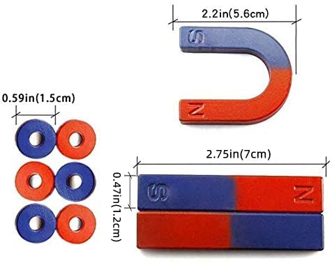 Labs Junior Science Magnet Set for Education Science Experiment Tools Icluding Bar/Ring/Horseshoe/Compass Magnets - NewNest Australia